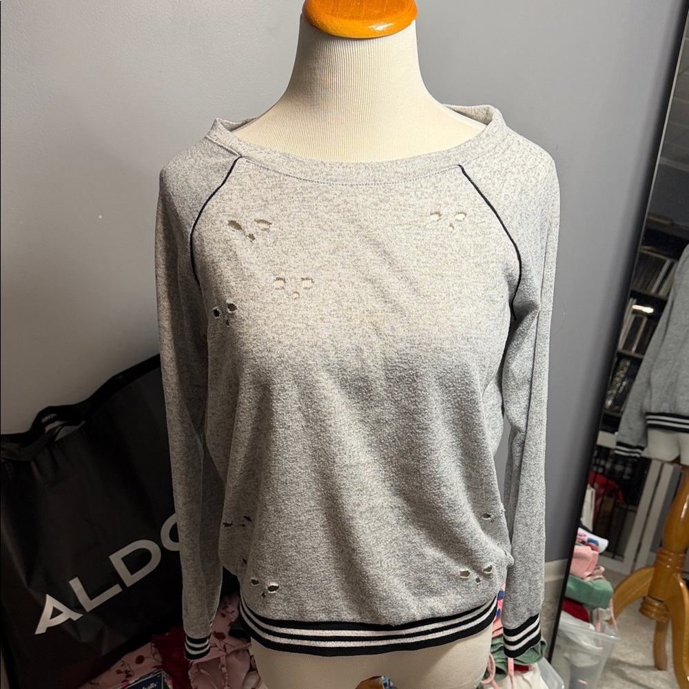 Moral Fiber Gray Sweatshirt with Black Accents